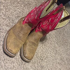 Mens Western Cowboy Boots - Brown and Red